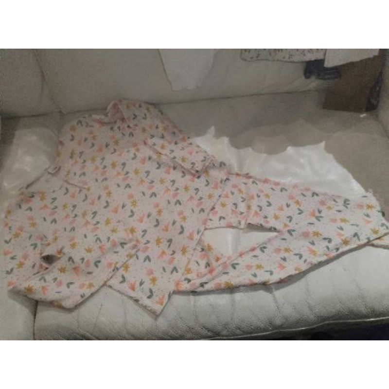 Pyjama tape à l'œil 8 ans rose et fleurs 