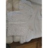 Blouse zara 10 ans, brodée blanc cassée, smoke crop
