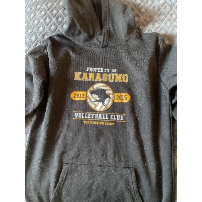 Sweat Karasuno taille L noir volleyball club