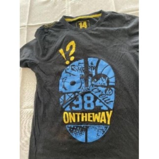 TEE SHIRT NOIR T.14 ANS