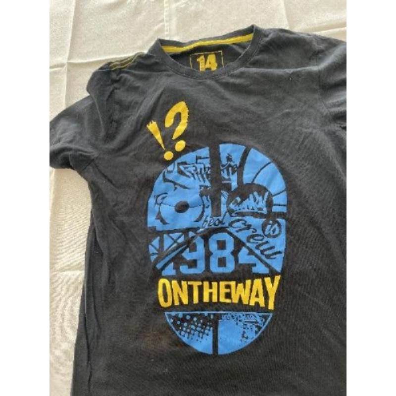 TEE SHIRT NOIR T.14 ANS