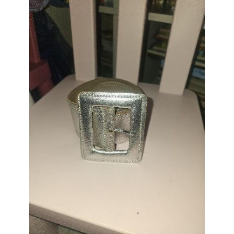 Ceinture NafNaf argenté en cuir 