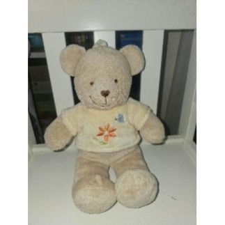 Peluche ours beige à musique 