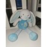 Peluche lapin bleu et blanc 