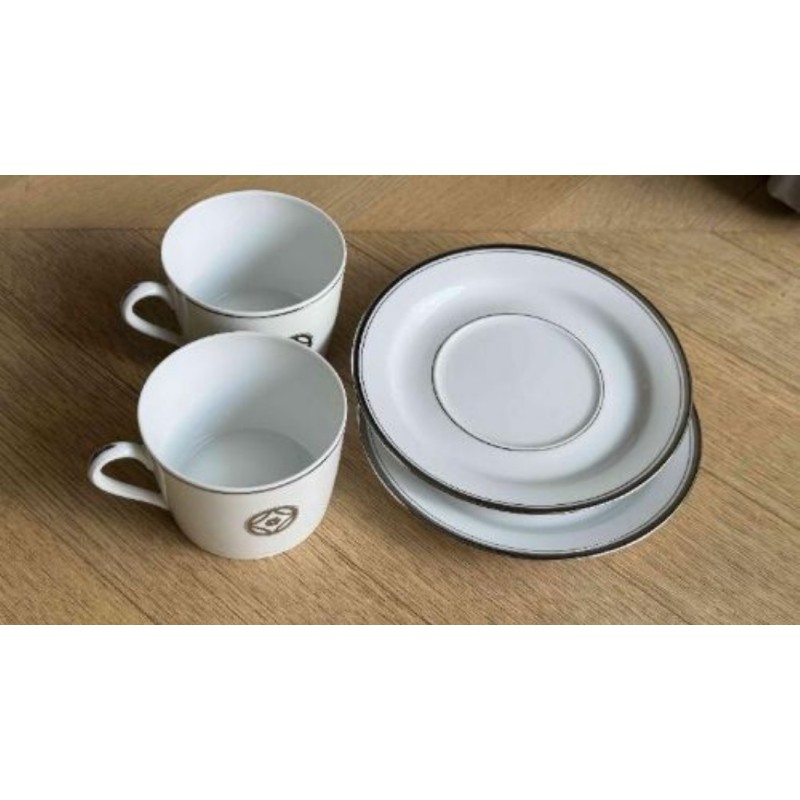 DUO PETIT DÉJEUNER LIMOGES / CHARLESTON PLATINE