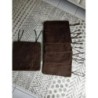 Coussin dessus de chaise velour marron lot de 5