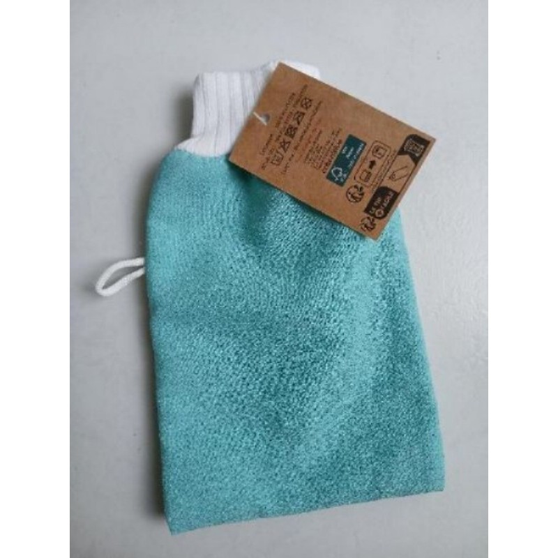 Gant exfoliant vert neuf
