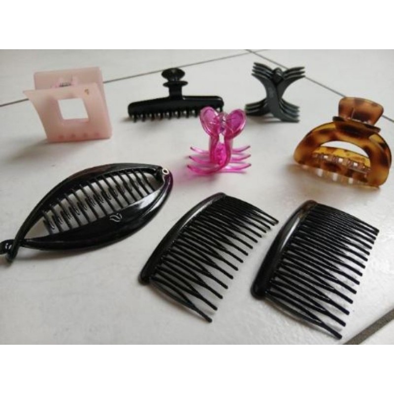 Pince, peigne cheveux lot de8