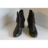 BOTTINES À TALON FEMME NEUVES - GEOX - CUIR/DAIM - MARRON T38