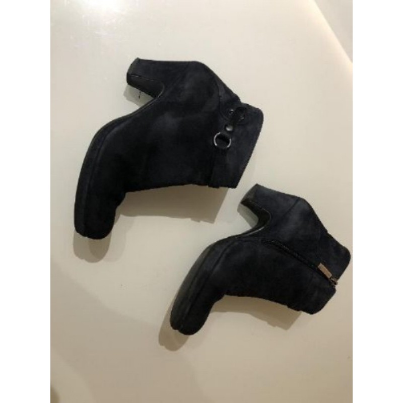 BOTTINES DAIM FEMME - PERLATO - NOIR T37/38