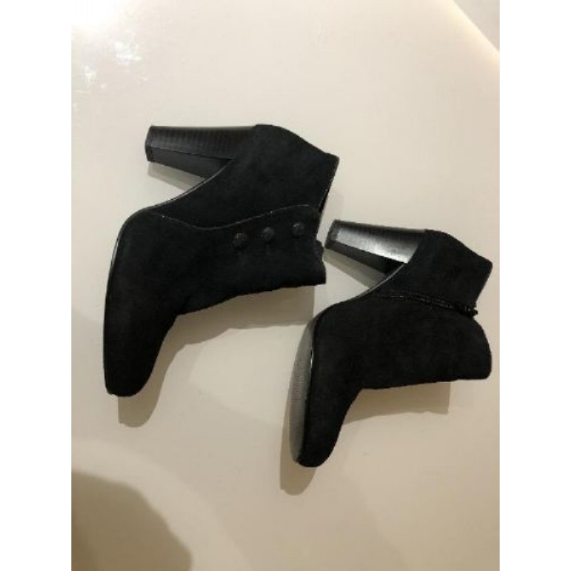 BOTTINES DAIM FEMME -  ETAM - NOIR - T37/38