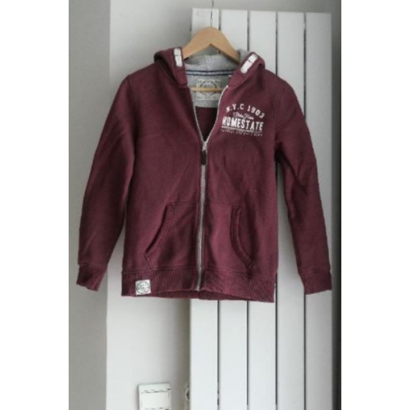 SWEAT À CAPUCHE/ZIPPÉ - SKATE NATION - PRUNE - TAILLE 146/152 