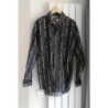 CHEMISE COTON - WRANGLER - NOIR/DECORS CREME ET BORDEAU - TAILLE L