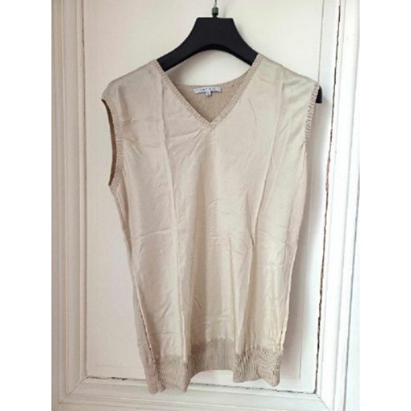 Haut en soie beige ARMAND VENTILO taille XL (petit)