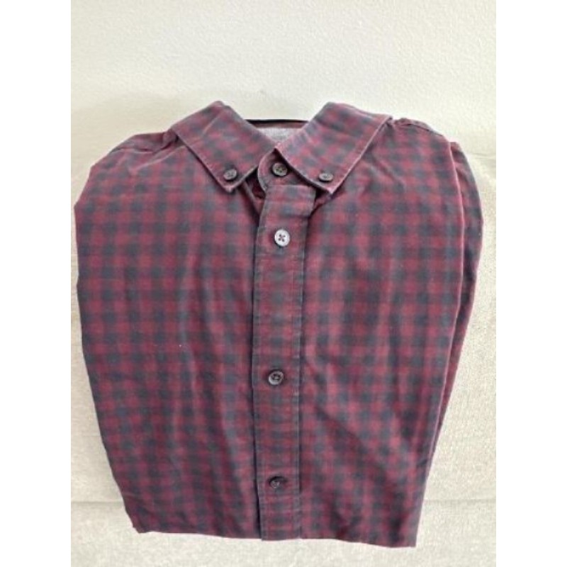Chemise homme carreaux bordeaux et bleu taille M marque Celio 