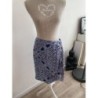 Jupe portefeuille - mango- bleu motifs - taille 42
