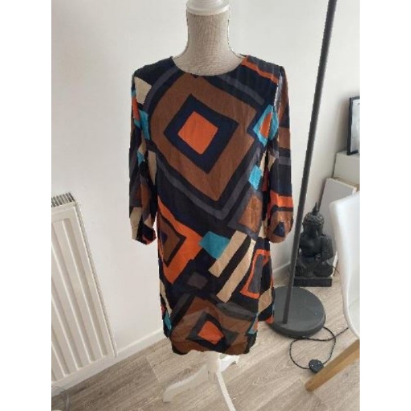 Robe camaieu - multicolore satinée - taille 40