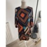 Robe camaieu - multicolore satinée - taille 40