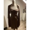 Robe cérémonie avec étole - soie - mango - taille L