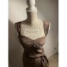 Robe cérémonie avec étole - soie - mango - taille L