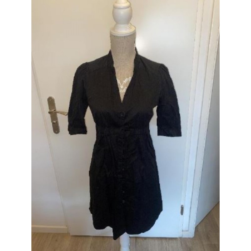 Chemise tunique cintrée - H&M - noir - taille 38