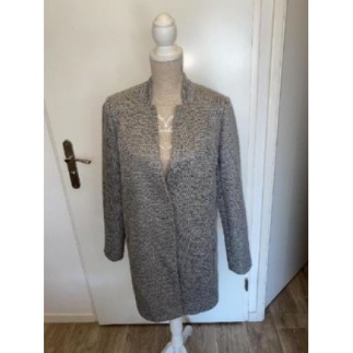 Veste longue camaieu - grise - taille 40