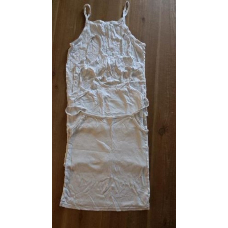 Lot de 4 maillots de corps bretelles 8/10 ans blancs