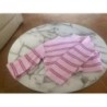 Pull rayé rose H&M taille 10-12 ans
