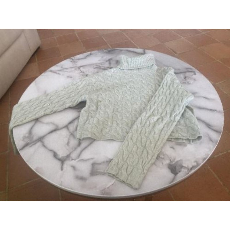 Pull court col roulé vert pastel H&M taille 10-12 ans