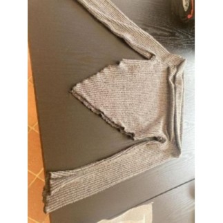 Pull gris manches longues...