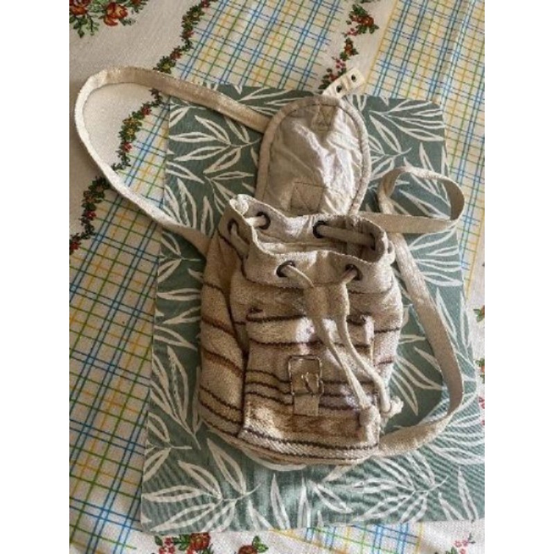 petit sac à dos Bolivien avec motifs beige-marron fait main