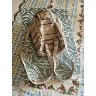 petit sac à dos Bolivien avec motifs beige-marron fait main