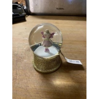 boule à confettis lumineuses avec une petite fée en paillettes  dorées - neuf