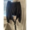 gilet noir manches longues avec un nouage croisé derrière femme taille S 