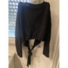 gilet noir manches longues avec un nouage croisé derrière femme taille S 