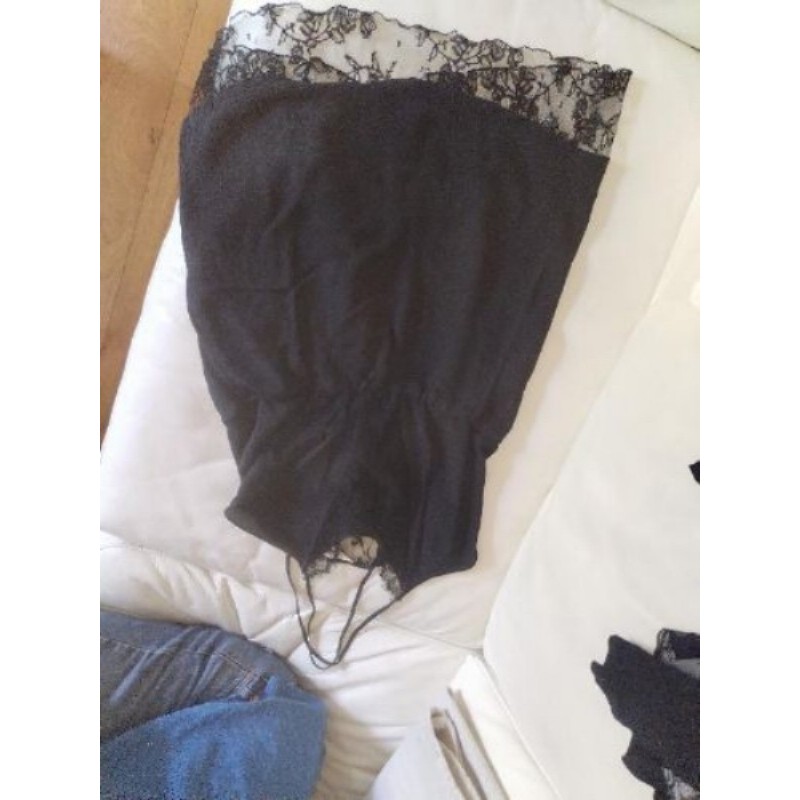Robe 38/40 noire les fées de bengale 100%soie neuve avec étiquette Made in France 