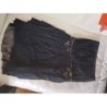 Robe 36/38 maje 100% soie gris anthracite bustier et strass cérémonie 