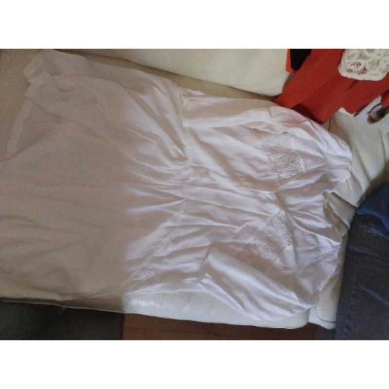 Robe bel air T1 36-38 viscose blanche 