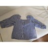 Top zara 5-6ans vichy bleu et blanc 