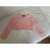 Gilet 5 ans sergent major court pointelle rose saumon