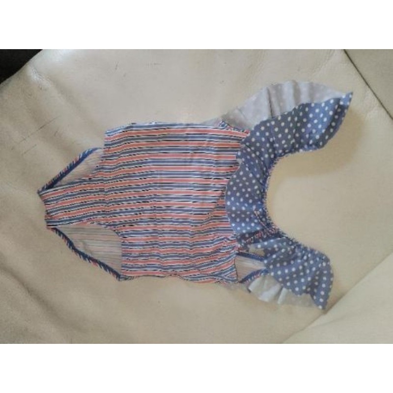 Maillot de bain dadati 5 ans rayé et pois volanté