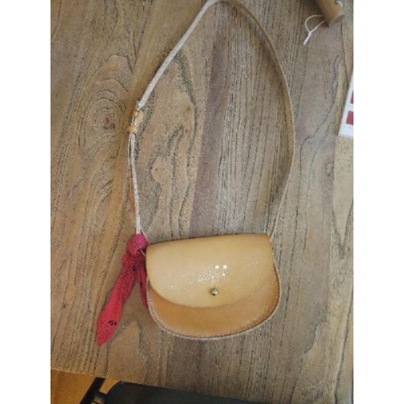 Sac cuir fille zara avec nœud rouge bandoulière réglable 