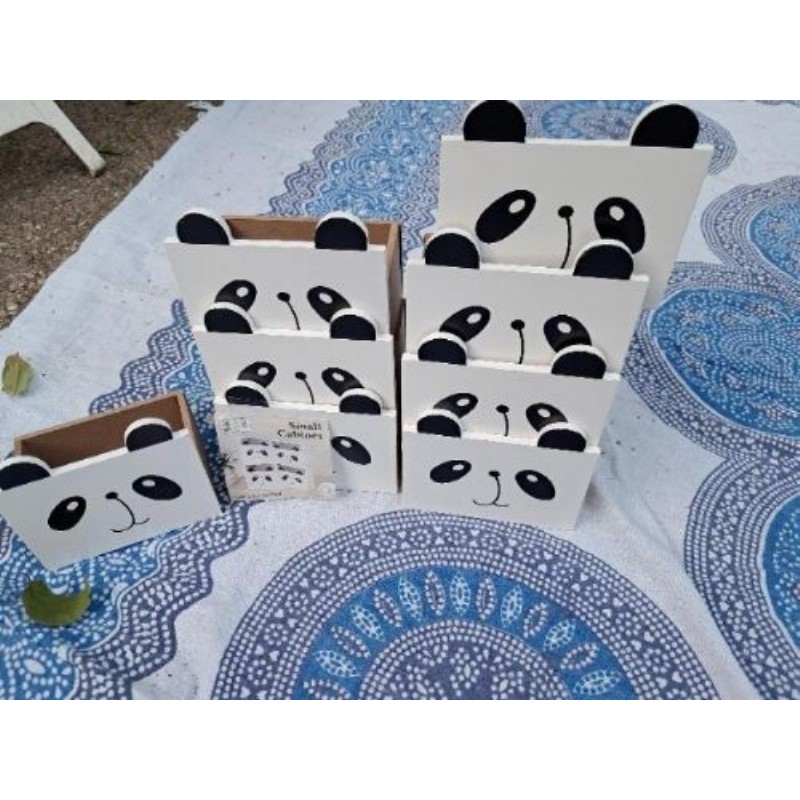 Petites de rangement pour enfant motif panda