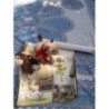 Lot de 3 articles, 2 peluches chat et singe ,1 sticker mural cabane pour chambre d'enfant 