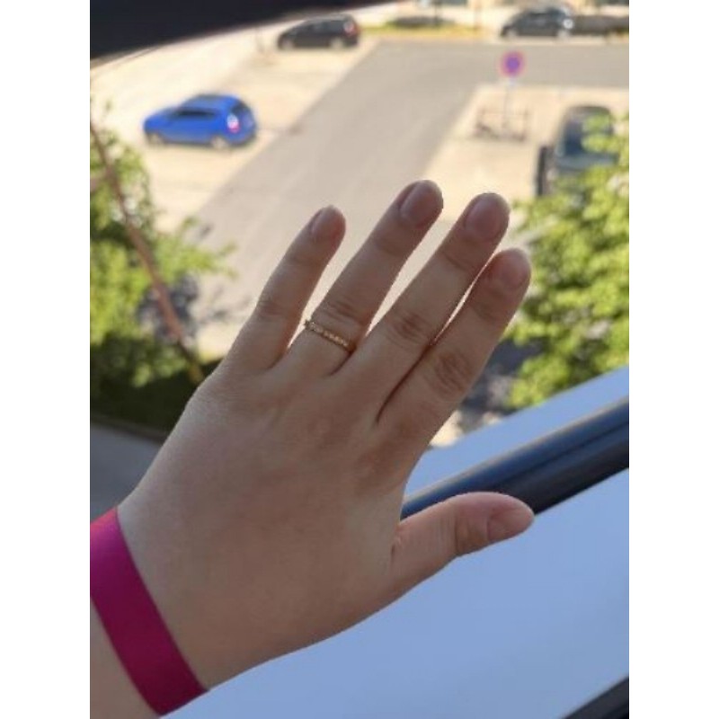 Bague Anneau Diamant | Acier Inoxydable | T8