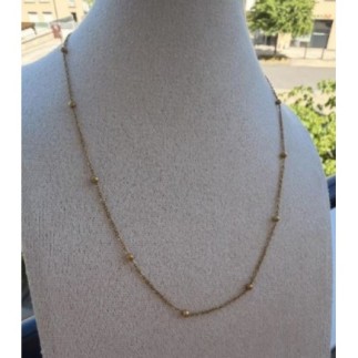 Collier chaîne perle doré |...