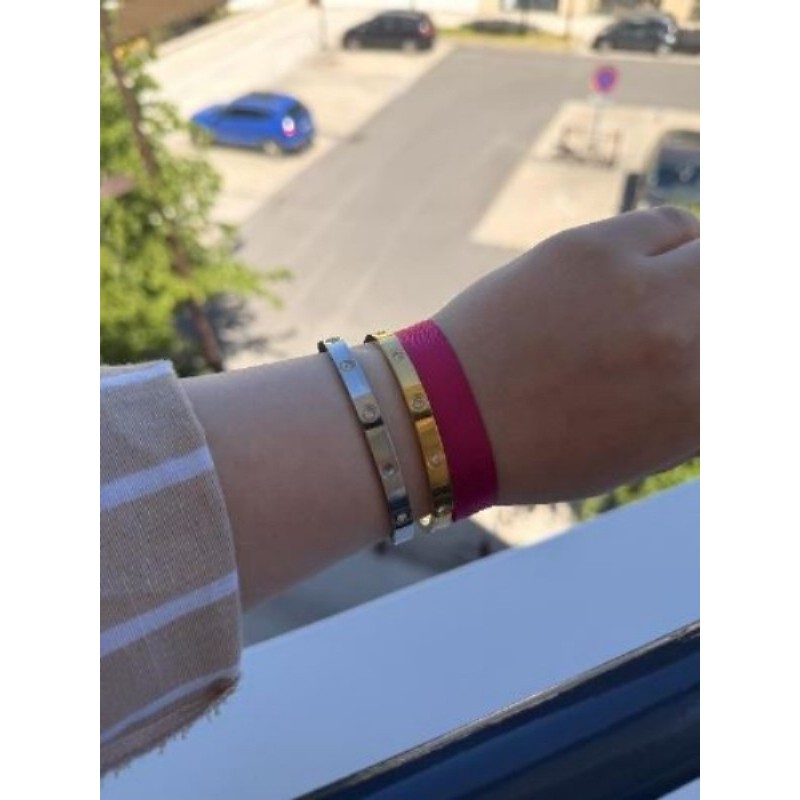 Bracelet jonc avec stras | Acier Inoxydable