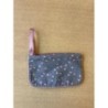 Pochette grise étoiles rose 