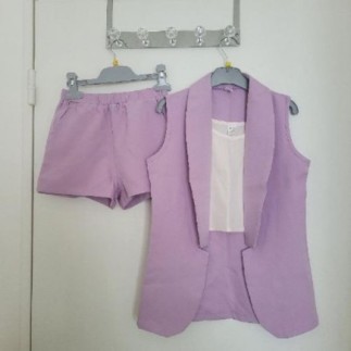 Ensemble short violet-...