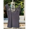 Haut noir avec dentelle GUESS Taille S